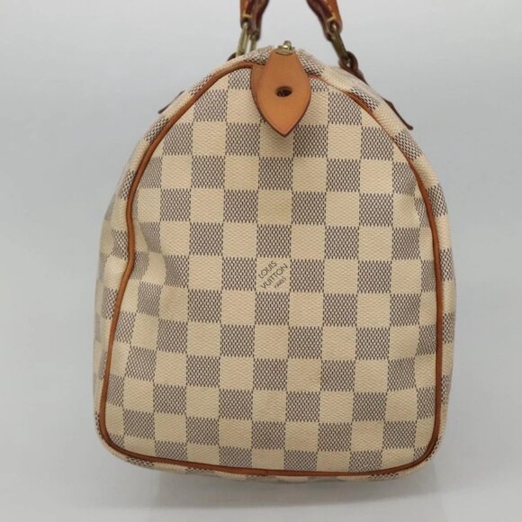 LOUIS VUITTON Damier Azur Speedy 30 Hand Bag N41533 LV Auth 135479 - Picture 6 of 16